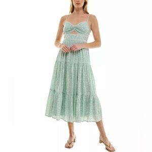Trixxi Green Sleeveless Maxi Sundress